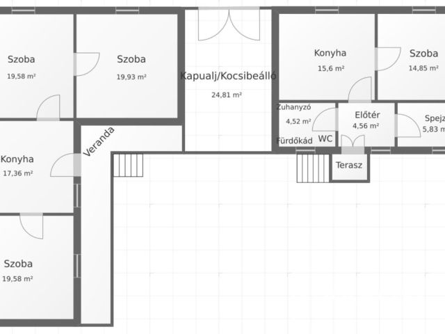 Családi ház csendes helyen két lakrésszel