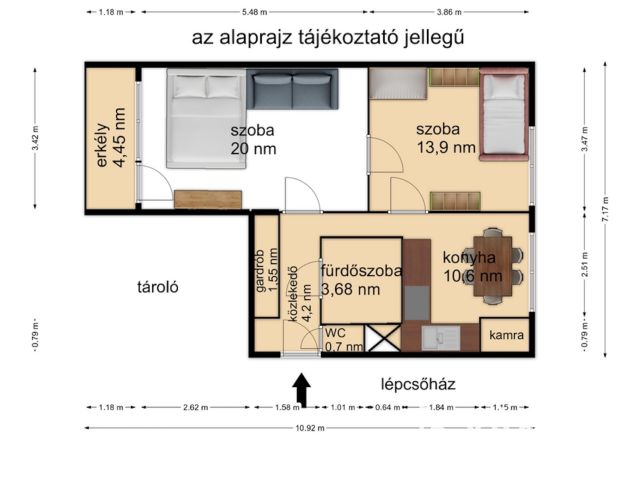 Teljesen felújított földszinti lakás a Budapest körúton
