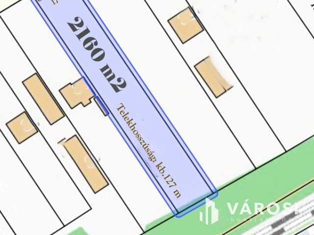 Komárom, Új Monostori hídnál 2160 m²-es GKSZ telek eladó