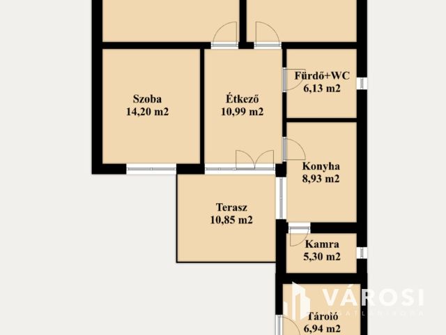 3 szobás, tégla falazatú kockaház a Vár közelében