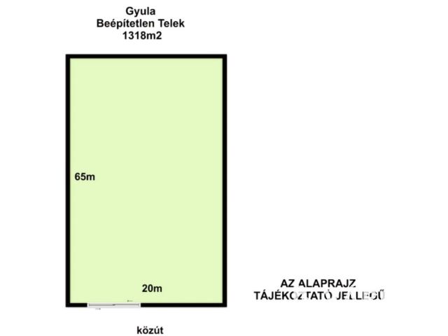 Eladó beépíthető telek - Gyula kertvárosi részén