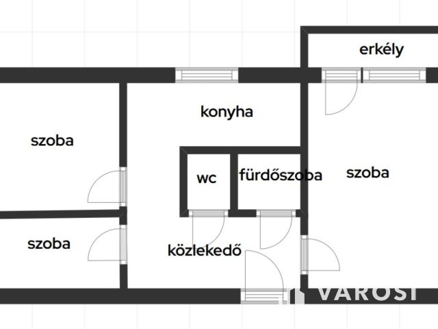 Győr-Marcalváros II-ben részben felújított 3 szobás lakás